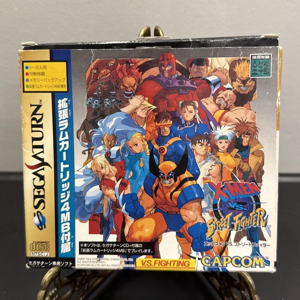 X-MEN VS STREET FIGHTER 8MB RAM CART PACK Japan Sega Saturn Boxed Import